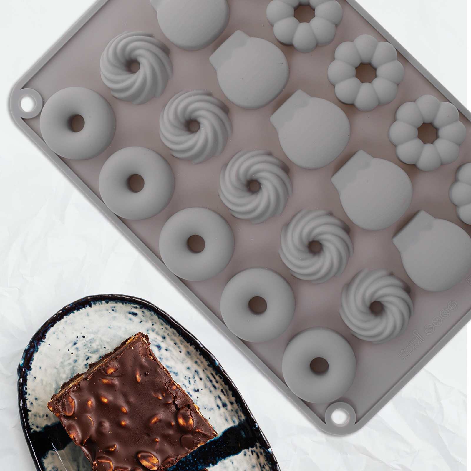 Mini Chocolate Donut Silicone  - Baking Kitchen Diy ulasan dan harga