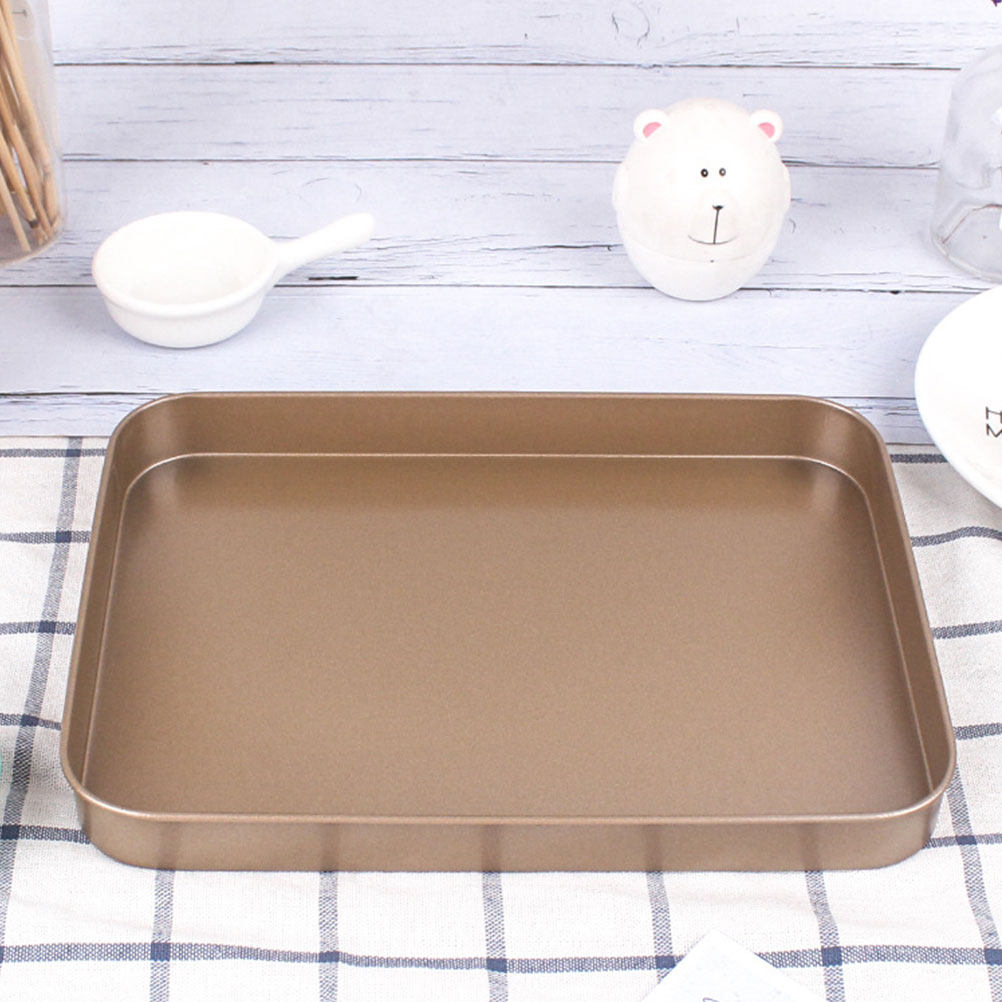 Carbon Steel Rectangular Cake  - Kitchen Baking Tray ulasan dan harga