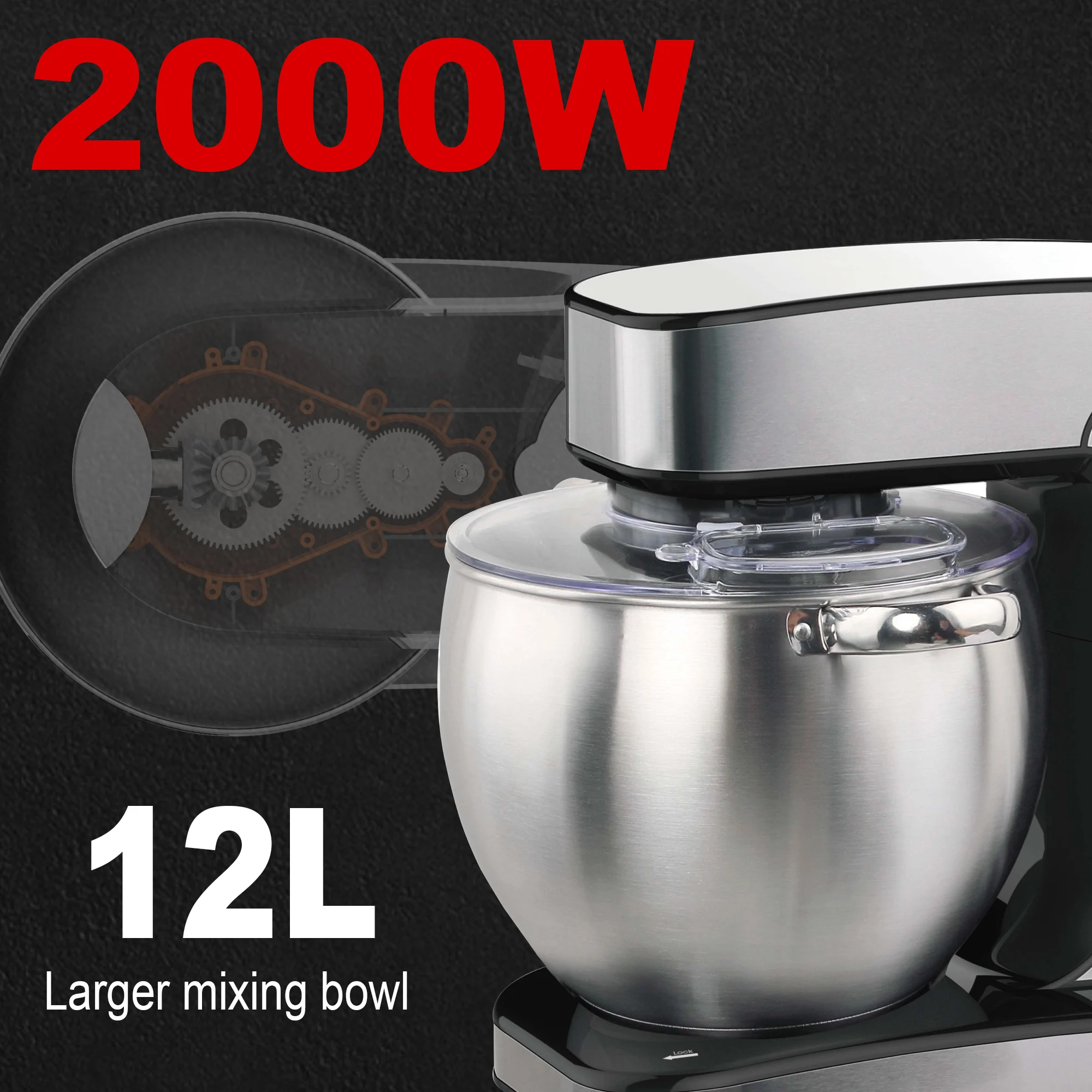 with Dough Hook, Whisk & Blend - Kitchen Baking Blender ulasan dan harga
