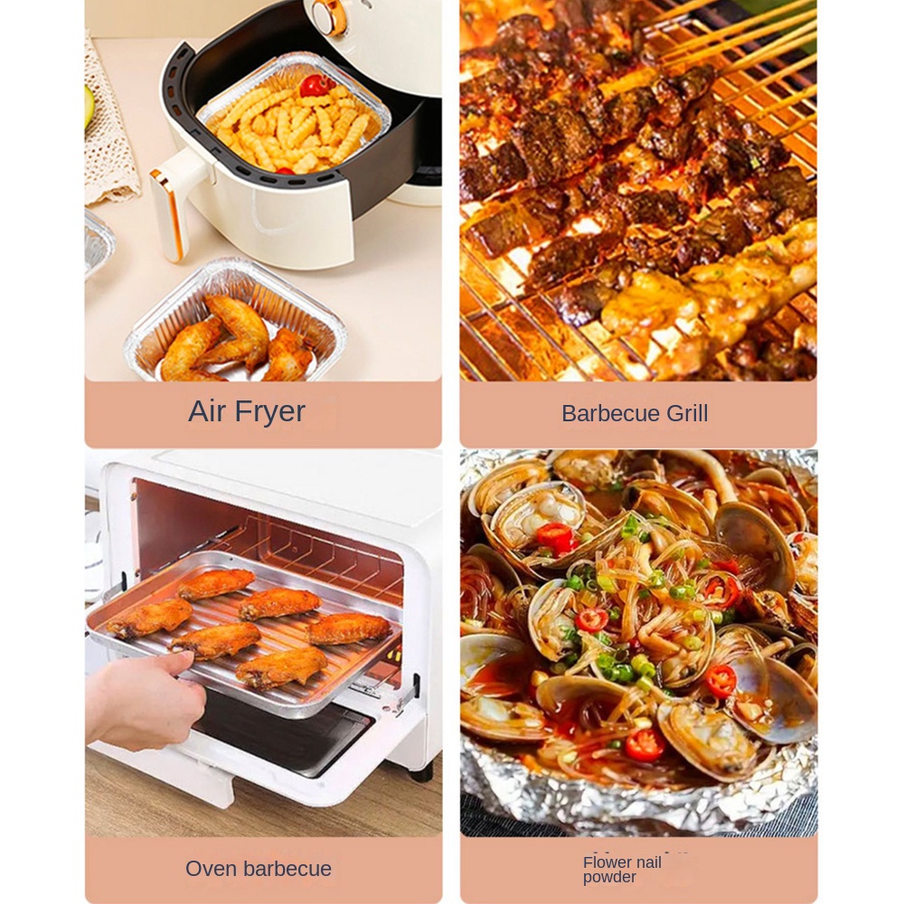 20CM Air Fryer Aluminum Foil P - Kitchen Baking Tray ulasan dan harga