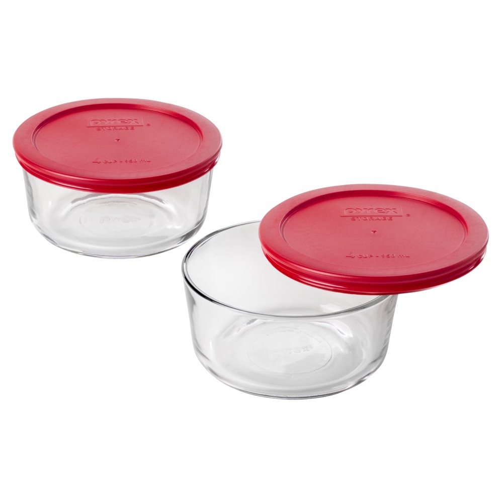 Glass Food Storage Container S - Kitchen Glass Baking Set ulasan dan harga