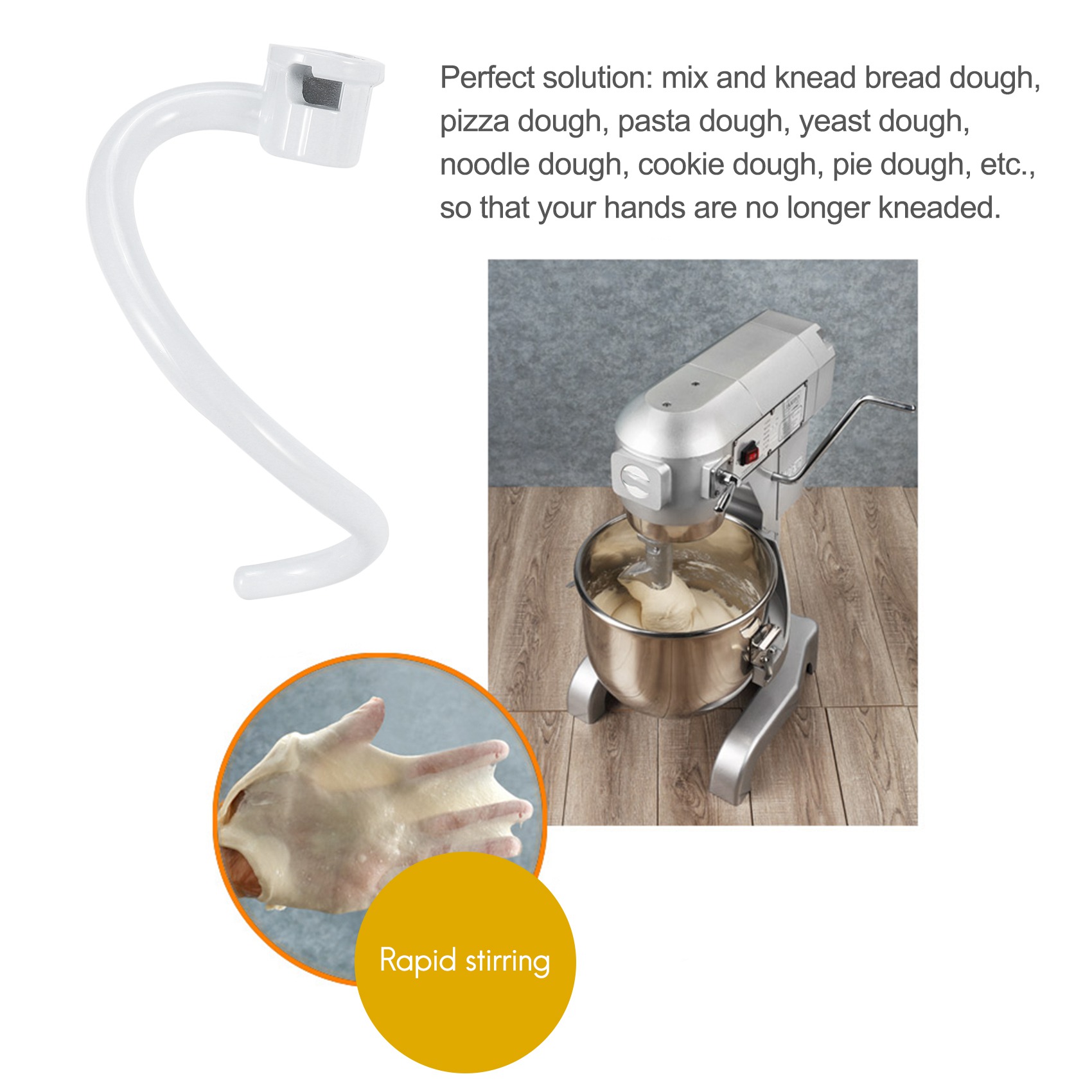 AEE6-Spiral Dough Hook Replace - Kitchen Baking Aid ulasan dan harga
