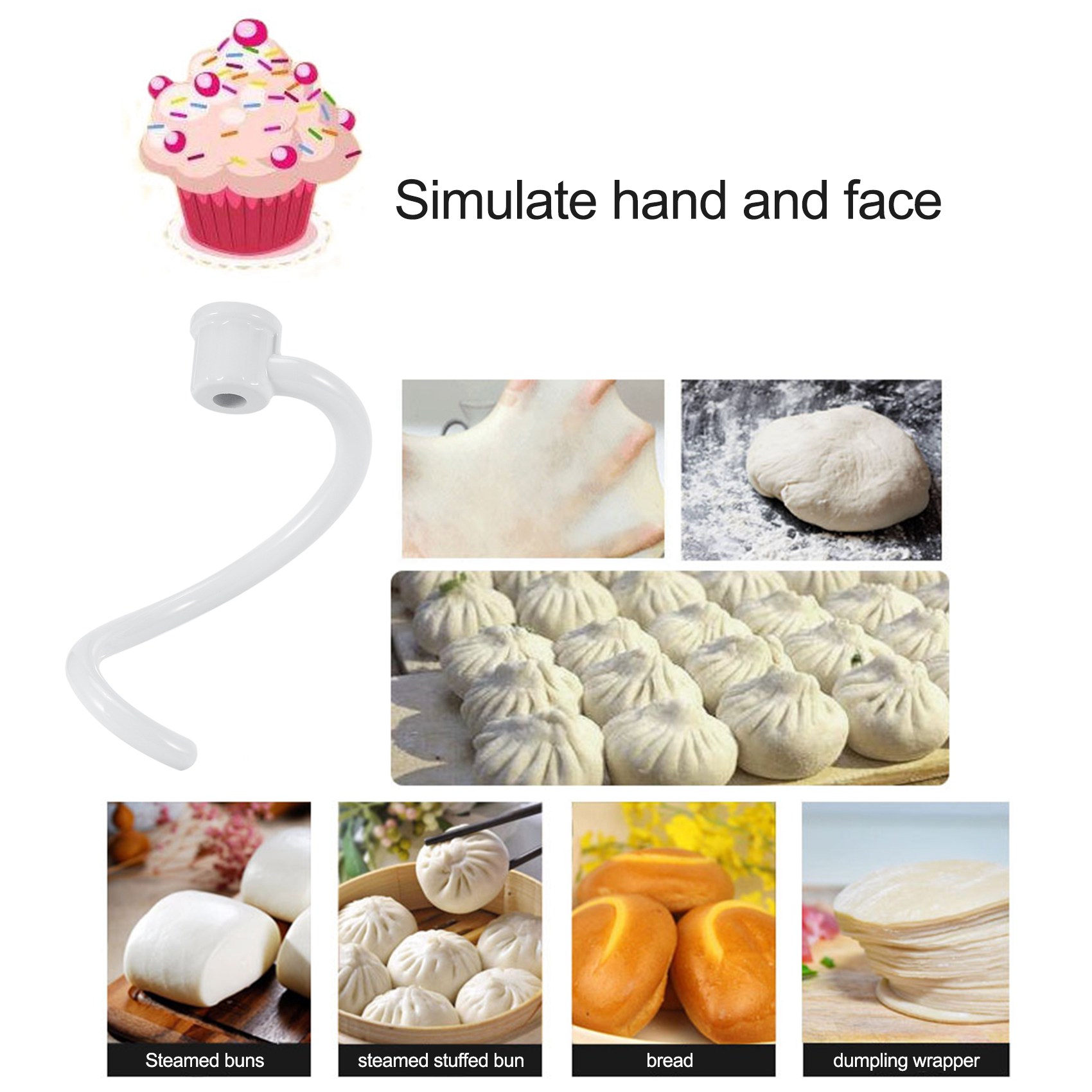 AEE6-Spiral Dough Hook Replace - Kitchen Baking Aid ulasan dan harga